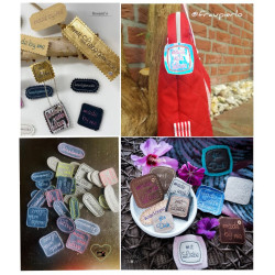 Stickserie - 95 Handmade Tags Labels